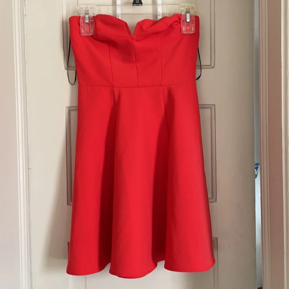 Divided H&M strapless coral dress 4 - Picture 5 of 6